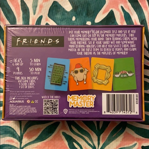 WB FRIENDS The TV Series Memory Master Card Game by Aquarius Ages 6+ Fun NWT - Picture 4 of 8